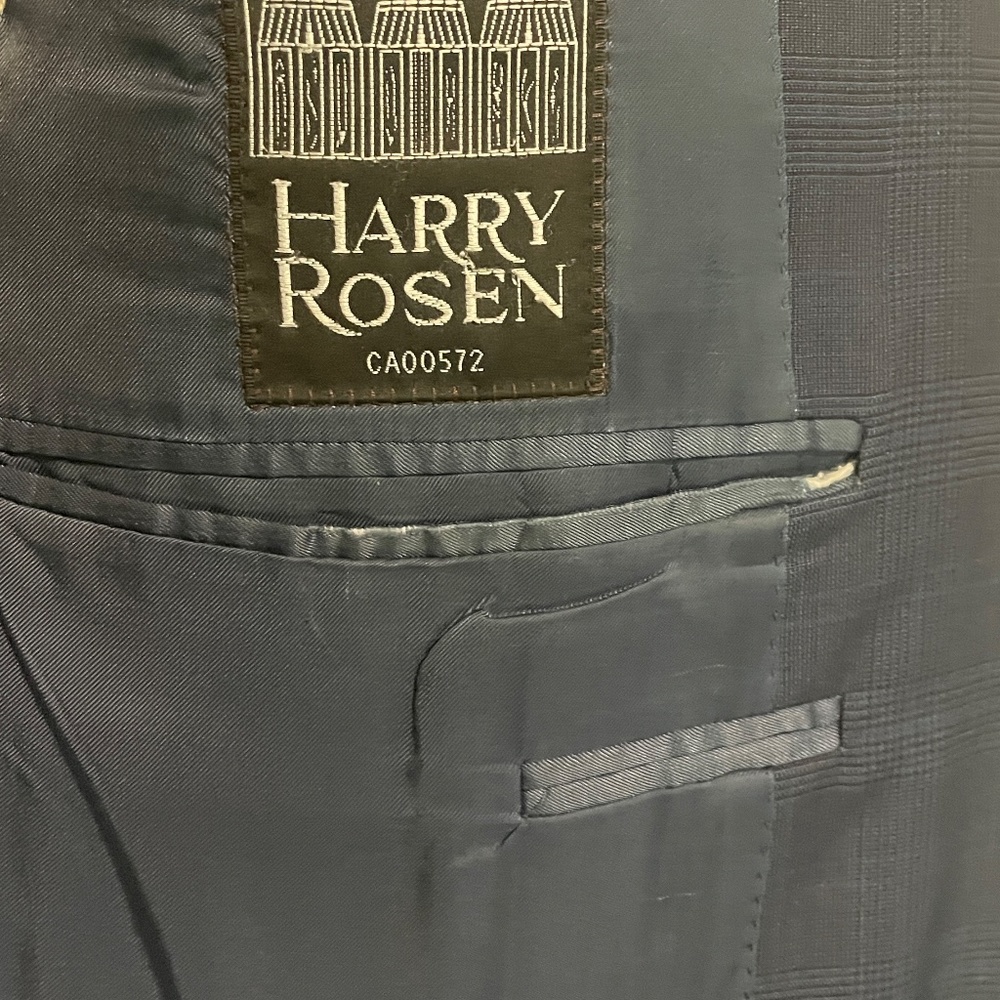 $1800 Canali Blue Checked Sport Coat/ Blazer - 40 - Picture 10 of 15
